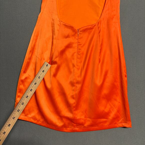 Superdown‎ Nicole Vibrant Satin Orange Sleeveless Mini Dress XXS - Picture 9 of 13